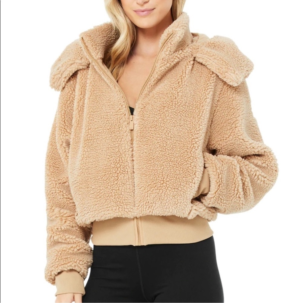 Women's Tan Sherpa Jacket